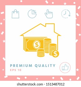 Home insurance icon. Graphic elements for your design