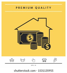 Home insurance icon. Graphic elements for your design