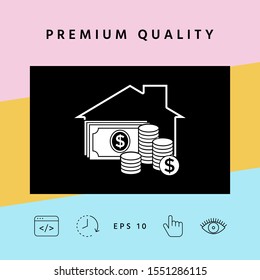 Home insurance icon. Graphic elements for your design