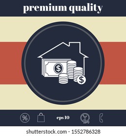 Home insurance icon. Graphic elements for your design
