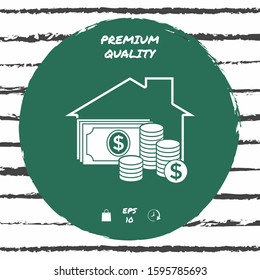 Home insurance icon. Graphic elements for your design