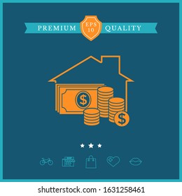 Home insurance icon. Graphic elements for your design