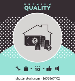 Home insurance icon. Graphic elements for your design