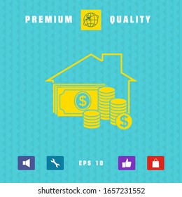 Home insurance icon. Graphic elements for your design