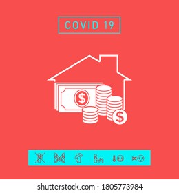 Home insurance icon. Graphic elements for your design