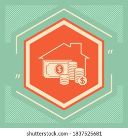 Home insurance icon. Graphic elements for your design