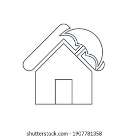 Home insurance icon. Home security, home protect, home money icon.
