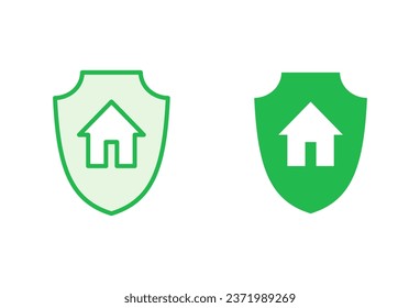 Home insurance icon set. home protection icon