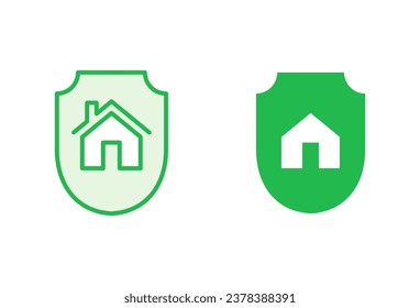 Home insurance icon set. home protection icon
