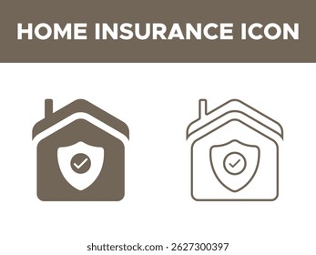 home insurance Icon Set, home insurance Sólido e ícone de linha.