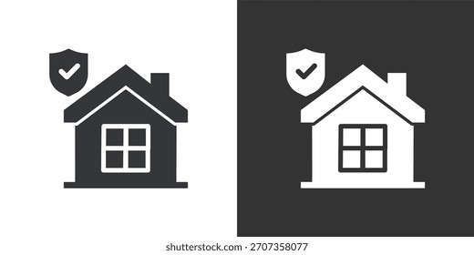 Home Insurance icon. Solid glyph series icon