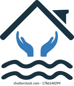 Home insurance icon / vector graphics