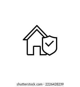 home insurance icon vector illustration. home protection sign and symbol