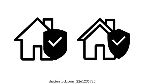 home insurance icon vector illustration. home protection sign and symbol