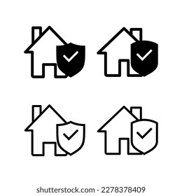 home insurance icon vector illustration. home protection sign and symbol