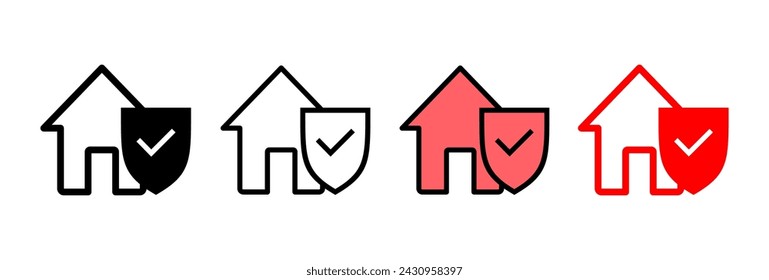 home insurance icon vector illustration. home protection sign and symbol