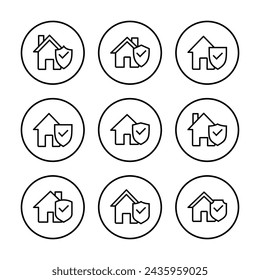 home insurance icon vector illustration. home protection sign and symbol