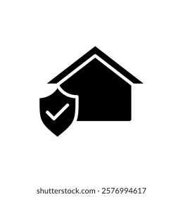 home insurance icon vector illustration. home protection sign and symbol