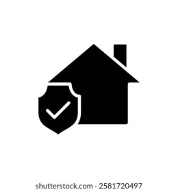 home insurance icon vector illustration. home protection sign and symbol