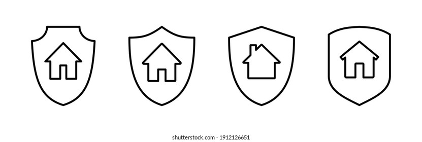 home insurance icon vector. home protection icon