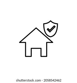 home insurance icon vector,  protection and house insurance icon
