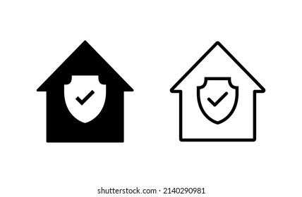 home insurance icon vector. home protection sign and symbol