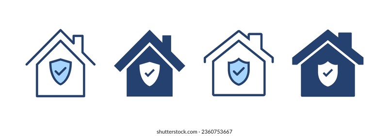 home insurance icon vector. home protection sign and symbol