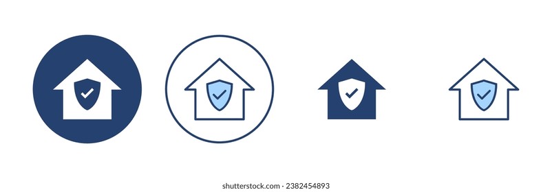 home insurance icon vector. home protection sign and symbol