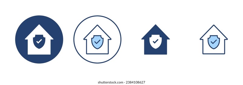 home insurance icon vector. home protection sign and symbol