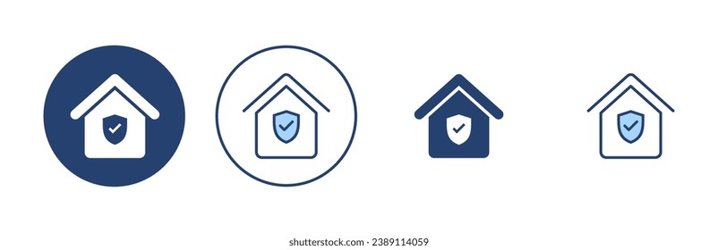 home insurance icon vector. home protection sign and symbol