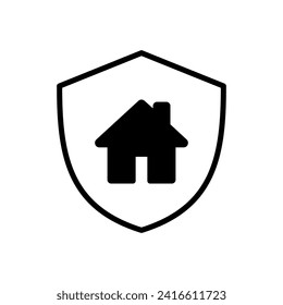 home insurance icon vector. home protection icon