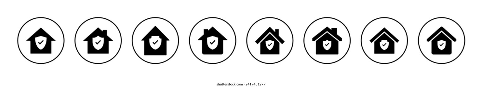home insurance icon vector. home protection sign and symbol