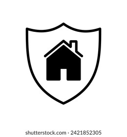 home insurance icon vector. home protection icon