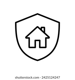 icono de seguro de hogar vector. icono de protección de hogar
