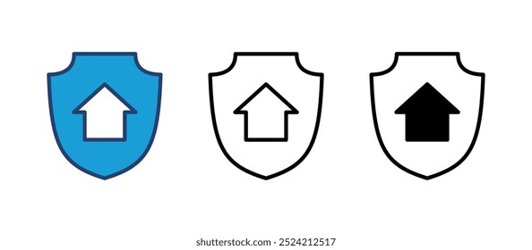 home insurance icon vector. home protection icon