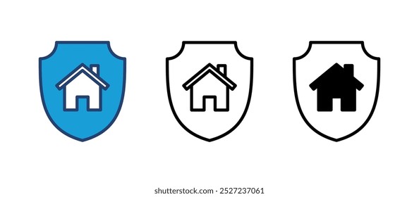 home insurance icon vector. home protection icon