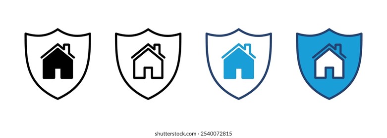home insurance icon vector. home protection icon