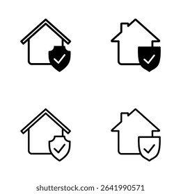 home insurance icon vector. home protection sign and symbol