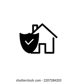 home insurance icon vector for web and mobile app. home protection sign and symbol