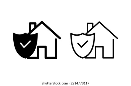 home insurance icon vector for web and mobile app. home protection sign and symbol
