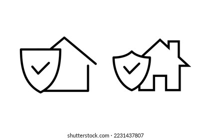 home insurance icon vector for web and mobile app. home protection sign and symbol