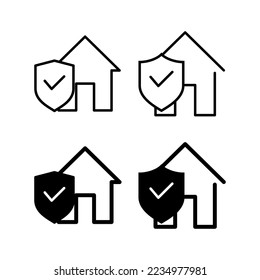 home insurance icon vector for web and mobile app. home protection sign and symbol