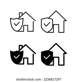 home insurance icon vector for web and mobile app. home protection sign and symbol
