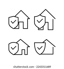 home insurance icon vector for web and mobile app. home protection sign and symbol