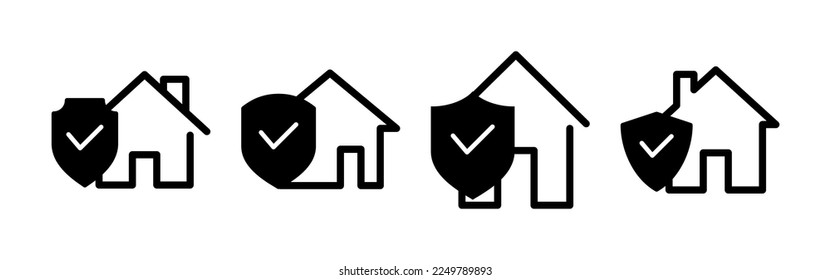 home insurance icon vector for web and mobile app. home protection sign and symbol