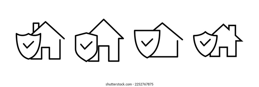 home insurance icon vector for web and mobile app. home protection sign and symbol