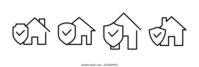 home insurance icon vector for web and mobile app. home protection sign and symbol