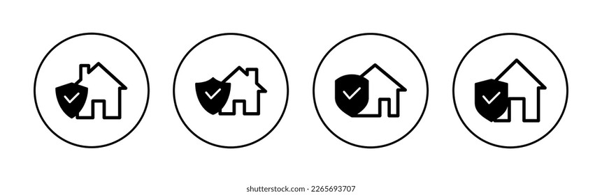 home insurance icon vector for web and mobile app. home protection sign and symbol