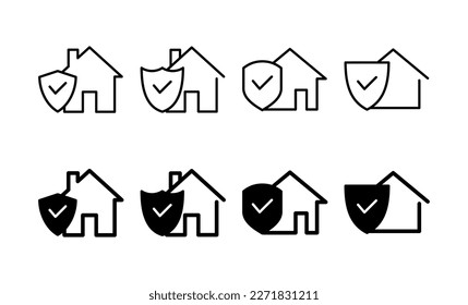 home insurance icon vector for web and mobile app. home protection sign and symbol
