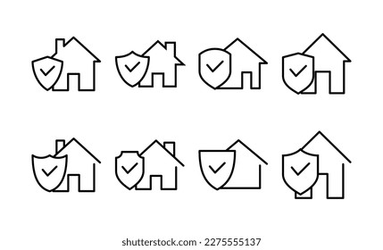 home insurance icon vector for web and mobile app. home protection sign and symbol